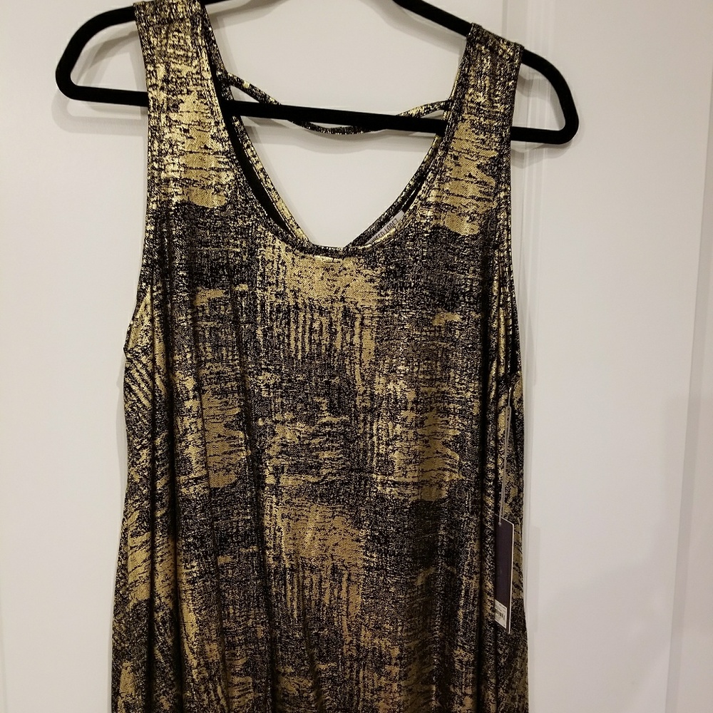 Metallic gold and black swing tank (XL)